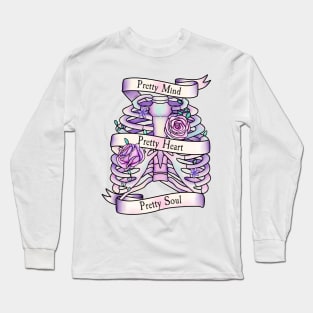 Pretty soul, floral rib cage Long Sleeve T-Shirt